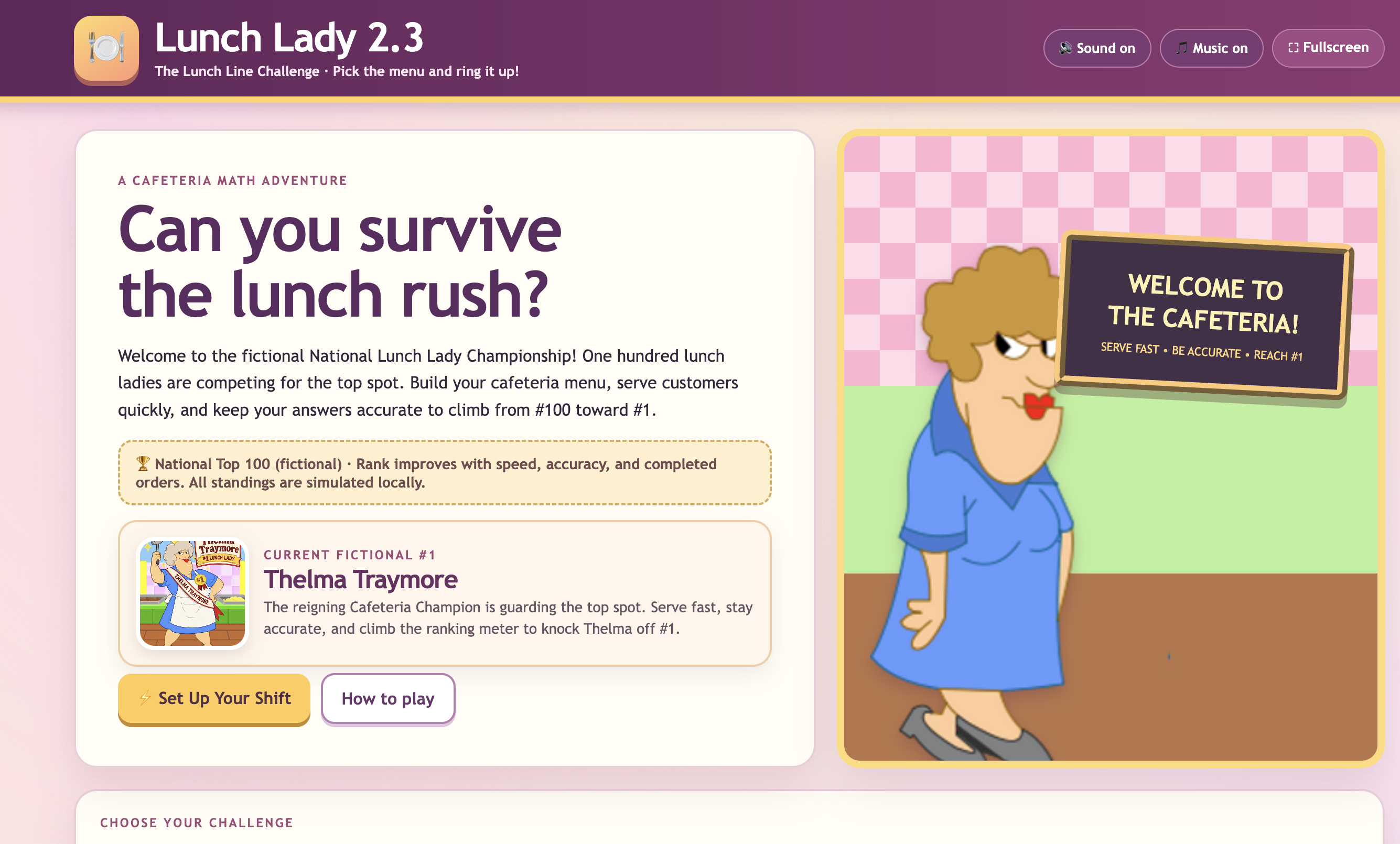 Lunch Lady 2.0 - Can You Defeat Lunch Lady of the Year: Thelma Traymore?